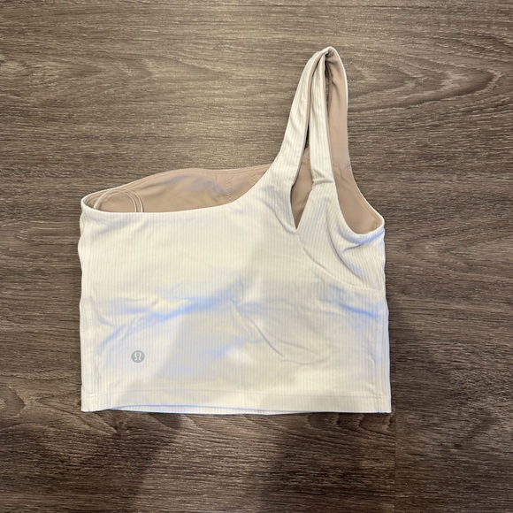 One-Shoulder Ribbed Crop Top - Picture 2 of 2